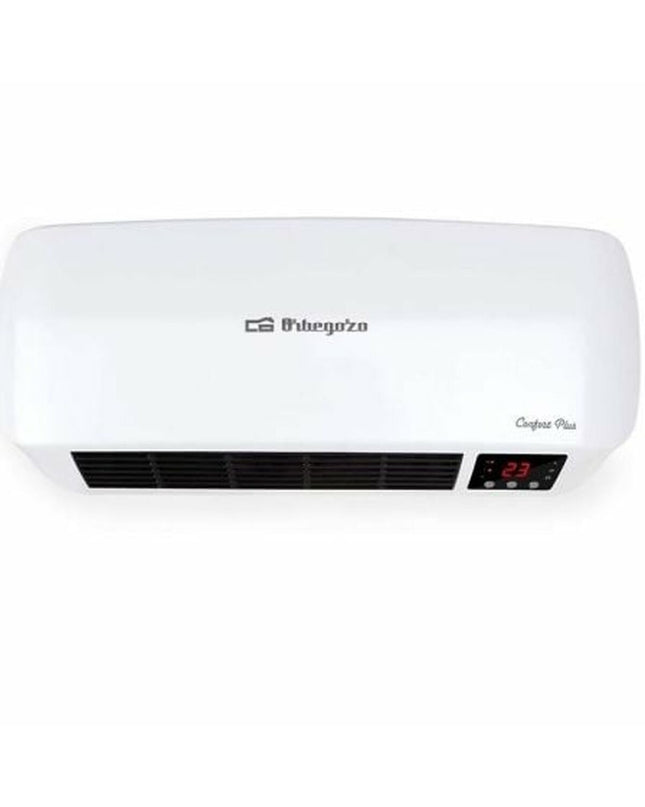 Orbegozo SP 6000 2000W white portable heater with control panel for home heating and cooling.