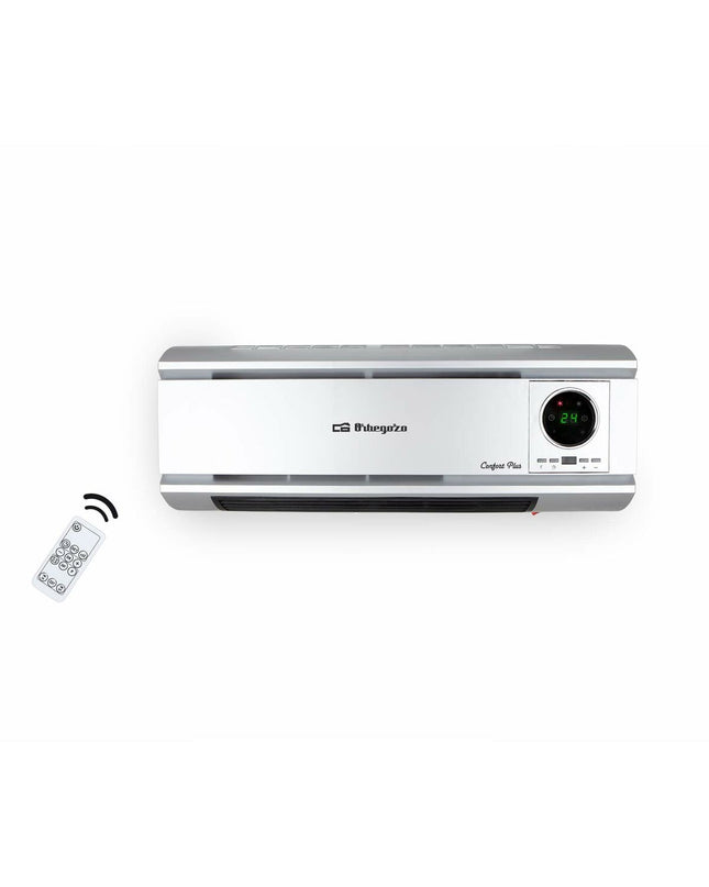 Orbegozo SP 6500 silver portable heater with 2000W power, ideal for home comfort and heating.