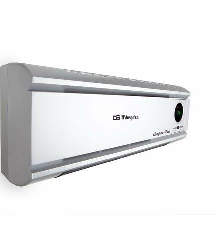 Orbegozo SP 6500 silver portable heater with 2000W power, suitable for home heating and cooling, shown in the image.