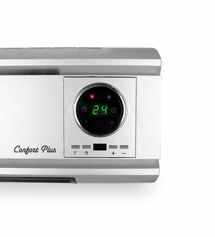 Orbegozo SP 6500 silver portable heater with 2000W, suitable for home and kitchen heating, shown in the image.