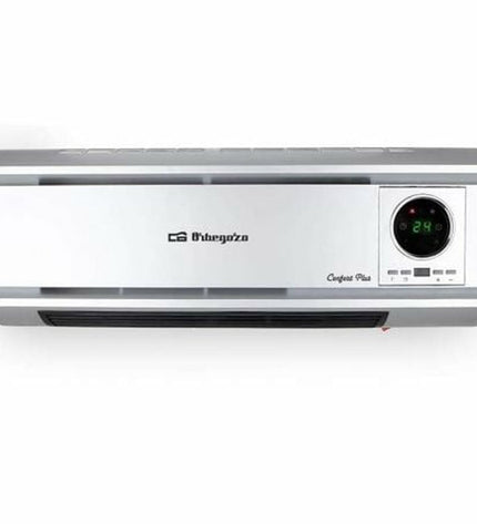 Orbegozo SP 6500 silver portable heater with 2000W power, suitable for home heating and cooling, shown in the image.