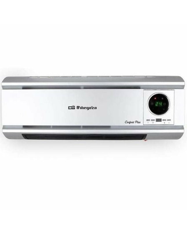 Orbegozo SP 6500 silver portable heater with 2000W power, suitable for home heating and cooling, shown in the image.