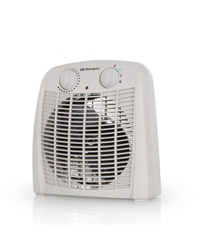 Orbegozo 17343 white portable heater with 2000W power, suitable for home heating and cooling.