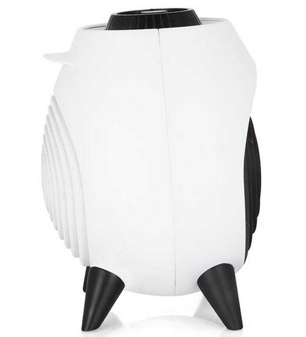 Black Orbegozo 17365 portable heater with 1000W and 2000W settings, suitable for home heating and cooling.