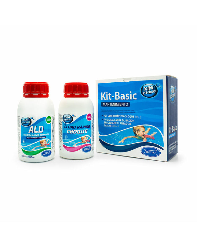 Tamar zwembad onderhoudskit with cleaning tools and chemicals for garden pools and jacuzzis, in a convenient storage case.
