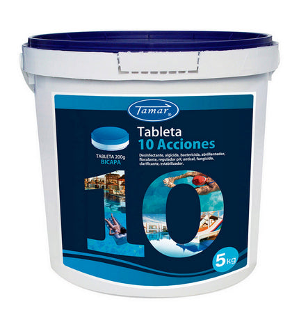 Tamar Chloor Tamar Fusion for garden pools, jacuzzis, and pool accessories, shown in a swimming pool setting.