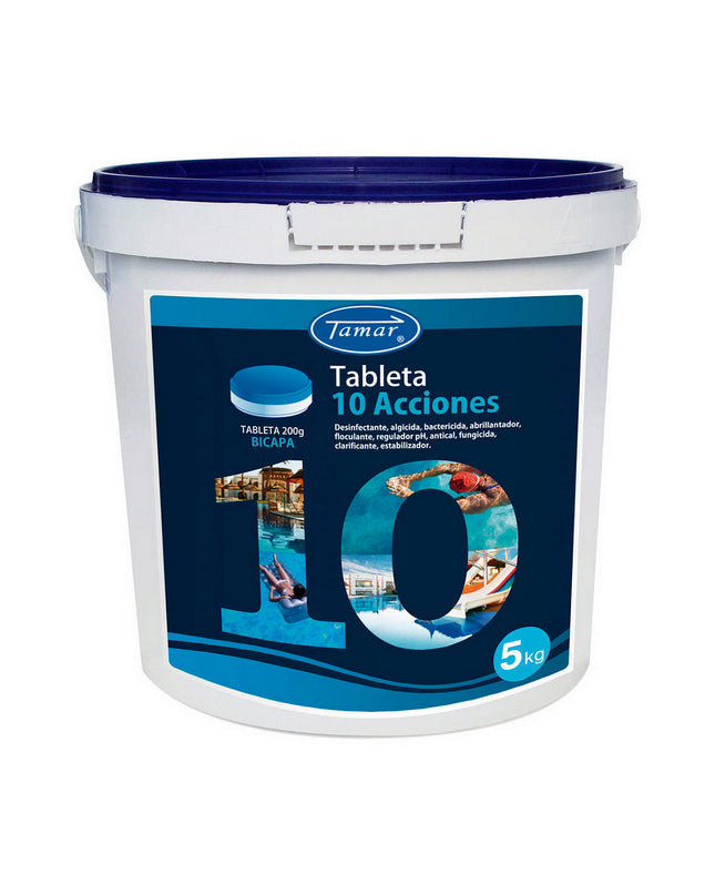 Tamar Chloor Tamar Fusion for garden pools, jacuzzis, and pool accessories, shown in a swimming pool setting.