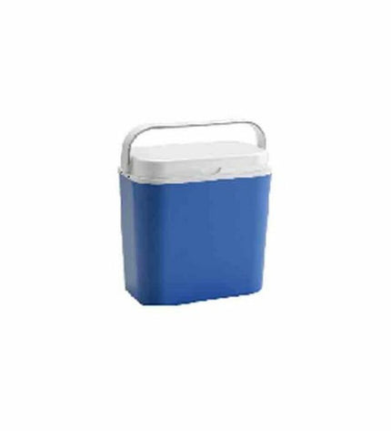 Atlantic 172-5036 beige plastic mini fridge, compact 18L cooler suitable for camping and outdoor activities.
