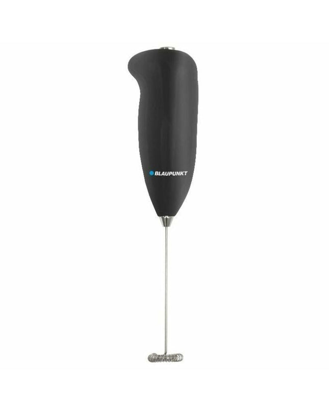 Blaupunkt BP4011 milk frother in blue color, compact electric kitchen appliance for frothing milk on a kitchen counter.
