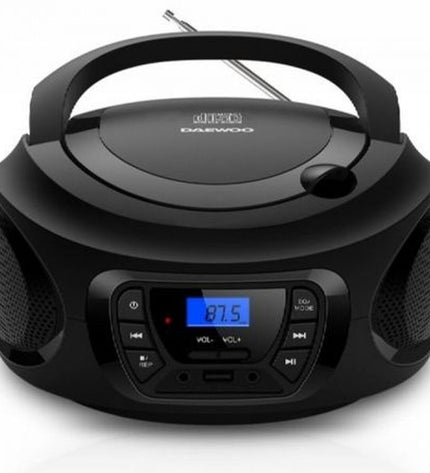 Daewoo DW3011 Bluetooth transistor radio toy with colorful buttons and a digital display, designed for electronic toy play.