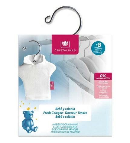 Cristalinas Baby luchtverfrisser in glazen container, huis en koken decor, freshening air with elegant Cristalinas design