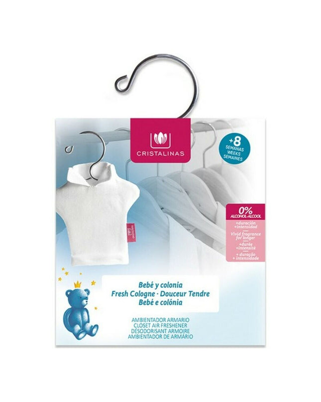 Cristalinas Baby luchtverfrisser in glazen container, huis en koken decor, freshening air with elegant Cristalinas design