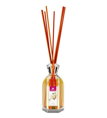 Cristalinas Mikado Oranjebloesem luchtverfrisser in glazen fles, 180 ml, for home decor and freshening spaces.