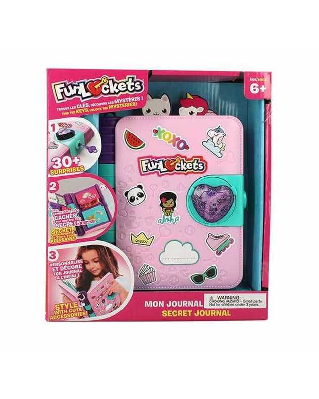 Diset dagboek speelgoed en games, leren en onderwijs, colorful cover with playful illustrations and writing space.