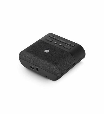 SPC alarm clock with wireless charger, digital display and sleek design, part of electronic audio and hi-fi equipment.