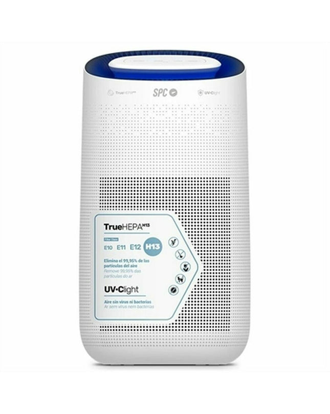 SPC 6512B white portable air conditioner for home and kitchen with air purification features, compact and easy to move.