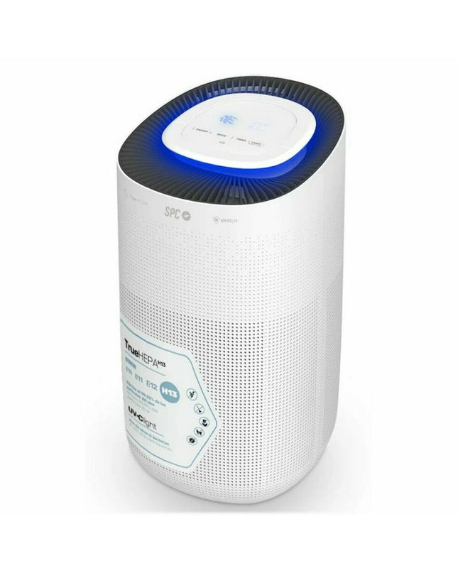 White SPC 6512B portable air conditioner for home and kitchen use, shown in a modern living space.