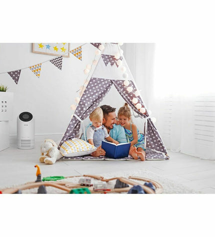 Portable SPC air conditioner model 6514B in white, designed for home cooling and air purification.