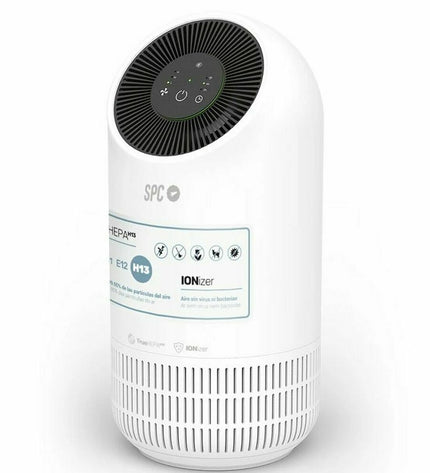 Portable SPC air conditioner model 6514B in white, designed for home and cooking spaces, with visible vents and control panel.