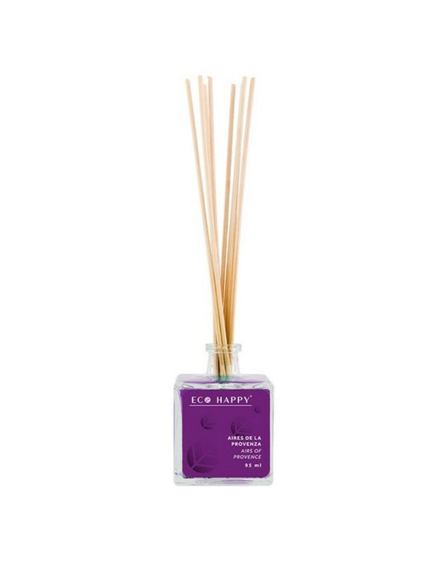 Eco Happy Mikado Aires de la Provenza parfum sticks in a 95 ml bottle, used for home decor and scenting indoor spaces.