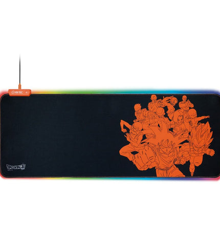 FR-TEC gaming mouse pad with LED lighting, electronic plug-and-play for gaming consoles, featuring a sleek, illuminated surface.