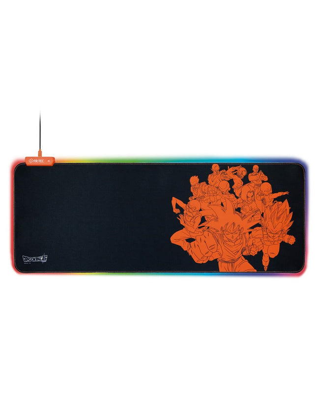 FR-TEC gaming mouse pad with LED lighting, electronic plug-and-play for gaming consoles, featuring a sleek, illuminated surface.