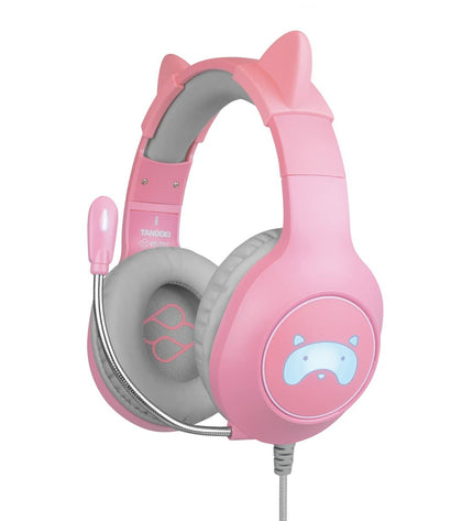 FR-TEC Tanooki gaming headset with microphone for plug-and-play consoles, featuring over-ear design and adjustable headband.