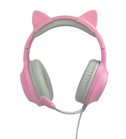 FR-TEC Tanooki gaming headset with microphone, plug-and-play design for consoles, featuring over-ear cups and adjustable headband.