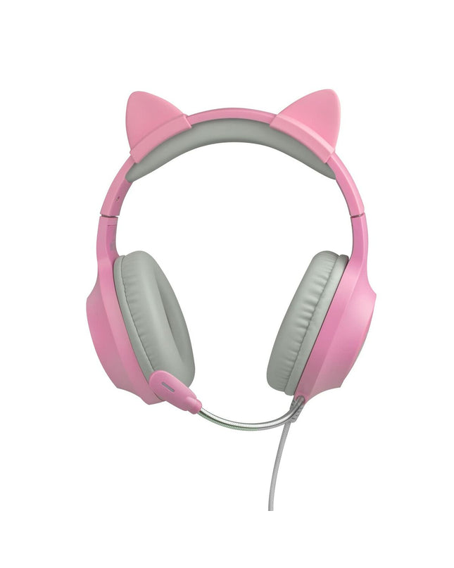 FR-TEC Tanooki gaming headset with microphone, plug-and-play design for consoles, featuring over-ear cups and adjustable headband.