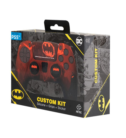 FR-TEC DC Custom Kit Batman protective cover for plug and play gaming consoles, featuring Batman-themed design and electronic accessories.