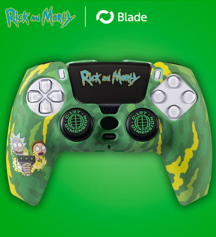 FR-TEC Rick and Morty Groen accessories kit for plug-and-play game consoles, electronic gaming gear with colorful design.
