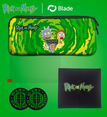 FR-TEC Nintendo Switch 2 carrying case with Rick and Morty design, durable electronic accessory for plug and play gaming consoles