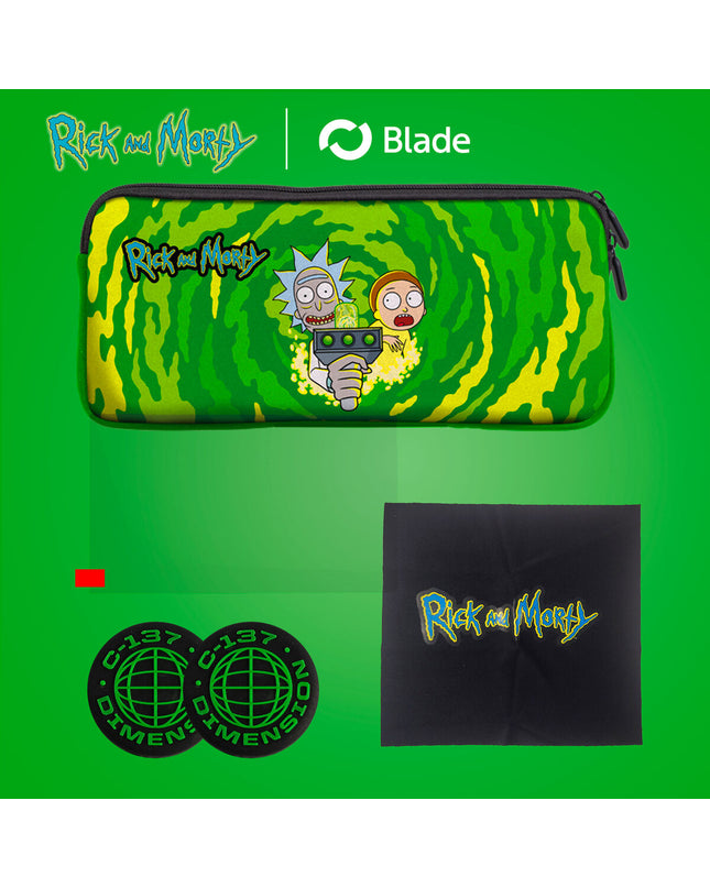 FR-TEC Nintendo Switch 2 carrying case with Rick and Morty design, durable electronic accessory for plug and play gaming consoles