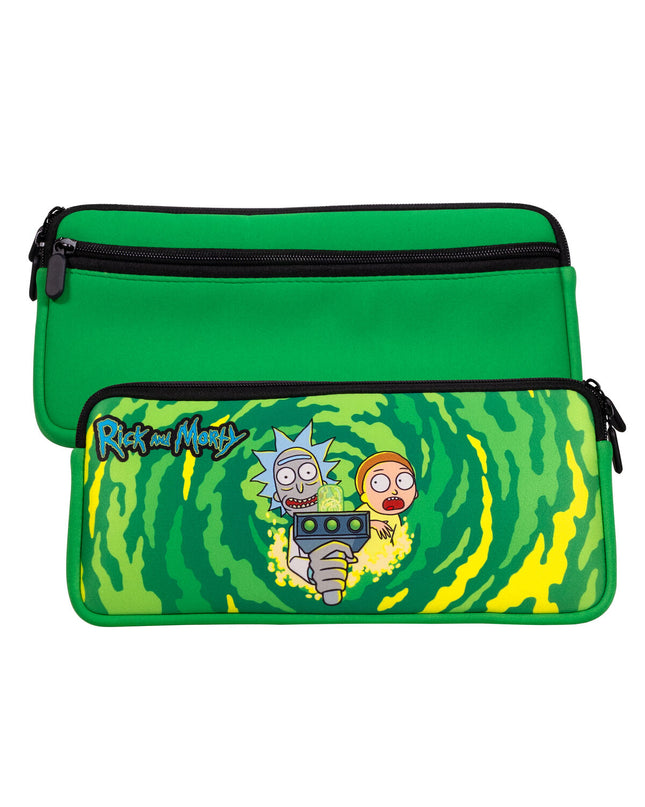 FR-TEC Nintendo Switch 2 Rick and Morty electronic plug-and-play game console in a compact, colorful design with branding visible.