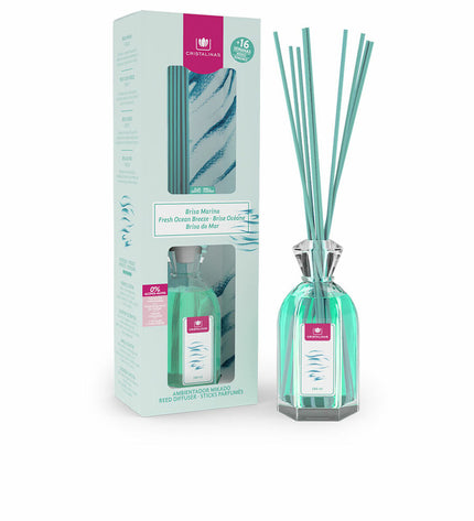 Cristalinas Mikado cristal luchtverfrisser in glazen buis, 180 ml, voor huisdecoratie en frisse geur in huis en keuken