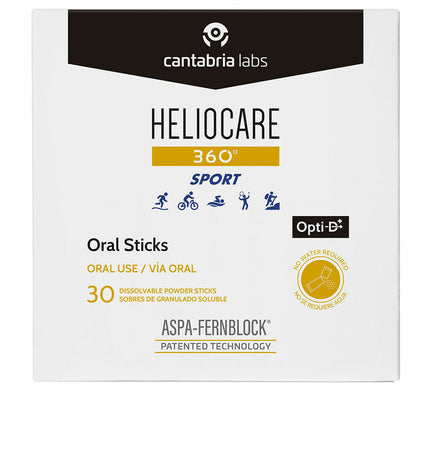 Heliocare 360º SPORTSUN voedingssupplement box with 30 capsules, health, vitamins, minerals, personal care product.