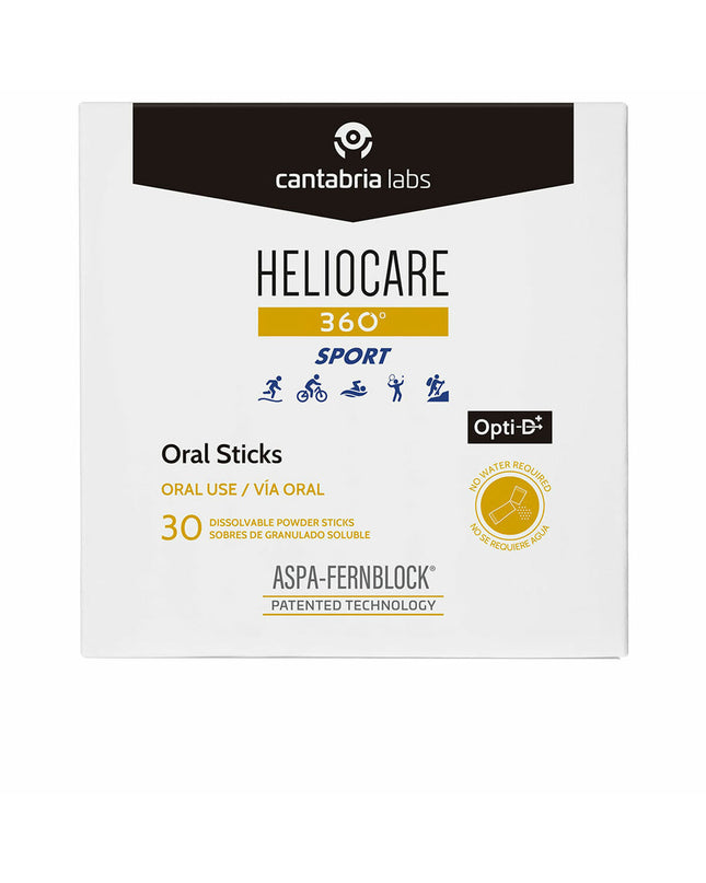 Heliocare 360º SPORTSUN voedingssupplement box with 30 capsules, health, vitamins, minerals, personal care product.