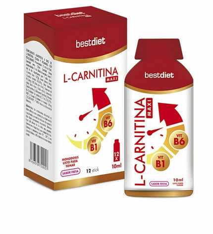 L-carnitine supplement from Best Diet, designed for health and diet support, featuring a white bottle with label and cap.