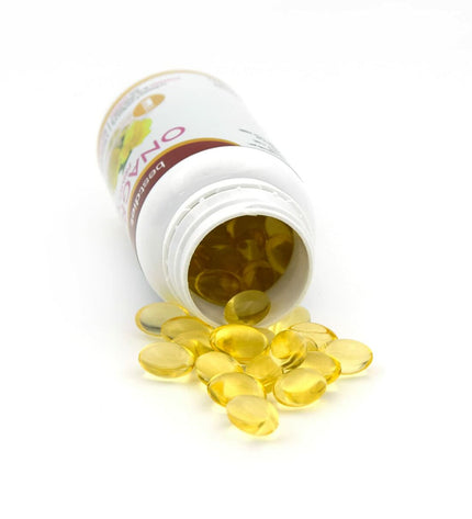 Bottle of Best Diet Teunisbloem Onagra capsules with 30 softgel supplements, used for health and personal care.