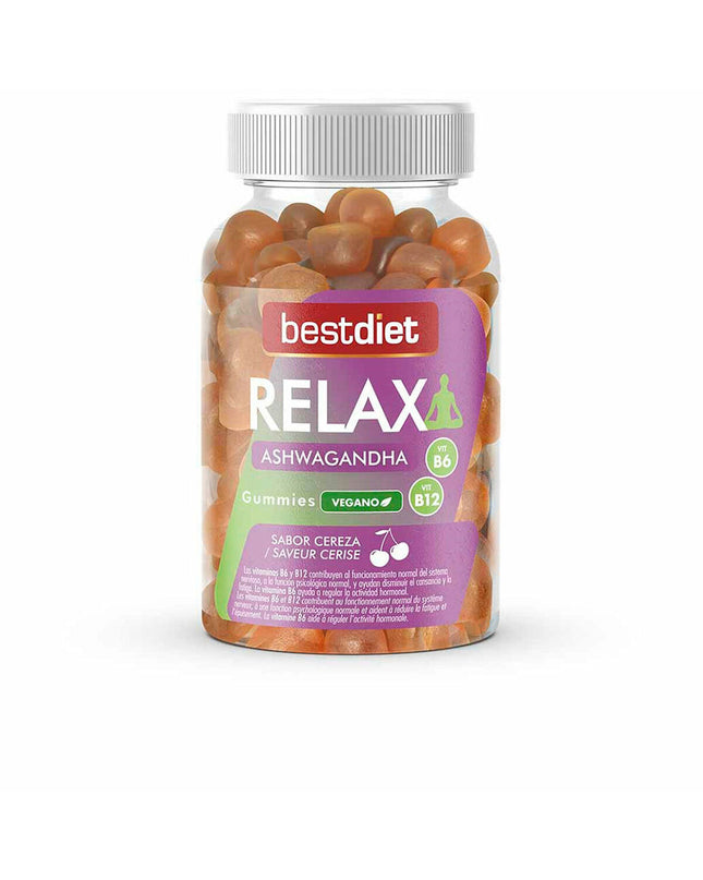 Best Diet Relax Ashwagandha gummies in a jar, health supplement, 60 pieces, vitamin and mineral dietary supplement for relaxation