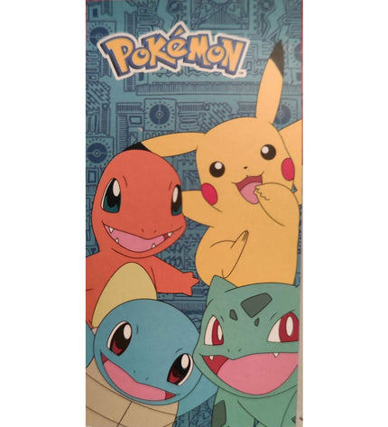 Pokémon strandhanddoek featuring Pokémon characters, suitable for beach, bath, or home use, with colorful Pokémon design.