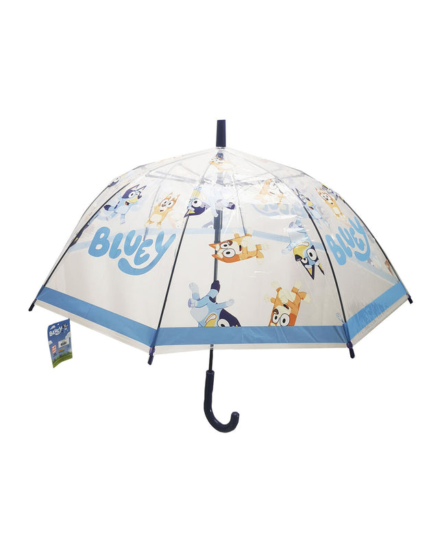 Bluey Bluey Celeste umbrella with 76 cm diameter, lightweight luggage umbrella with blue design and sturdy handle.