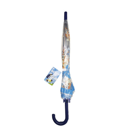 Bluey Bluey Celeste travel umbrella with 76 cm diameter, featuring a vibrant blue canopy and sturdy handle.