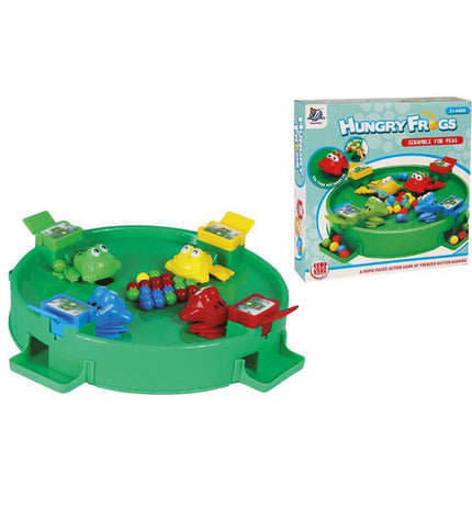 BigBuy Fun Hungry Frogs board game with colorful frog characters and game pieces on a playing surface.