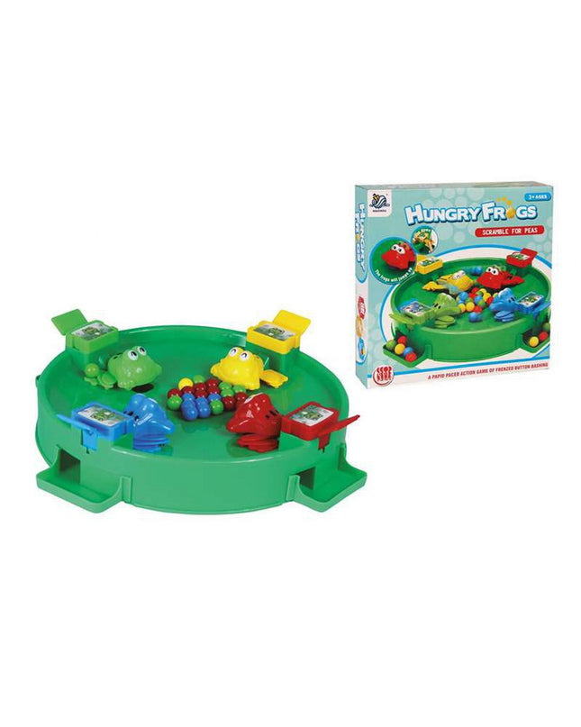 BigBuy Fun Hungry Frogs board game with colorful frog characters and game pieces on a playing surface.