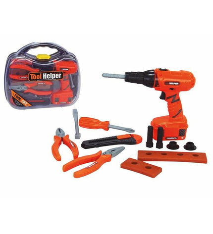 BigBuy Fun children's tool set with toy drill, measuring 30x8x28 cm, ideal for pretend play and imiteerspelletjes.