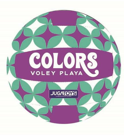 BigBuy Sport beach volleyball with colorful panels, designed for outdoor beach games and sports activities.
