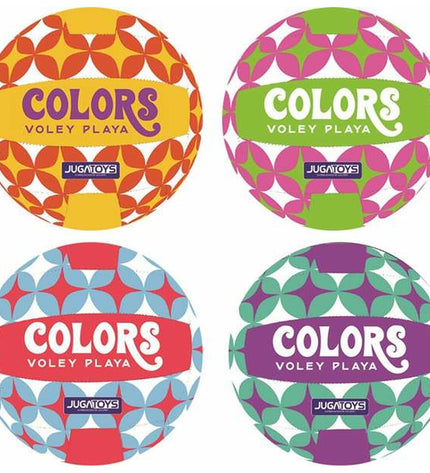 BigBuy Sport beach volleyball with colorful panels, designed for outdoor beach volleyball games and sports activities