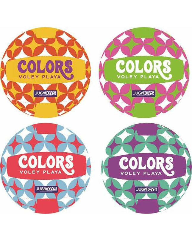 BigBuy Sport beach volleyball with colorful panels, designed for outdoor beach volleyball games and sports activities