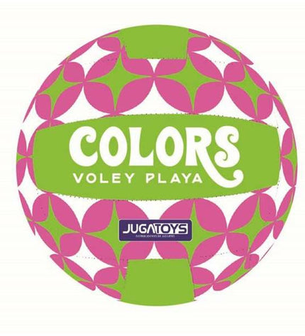 BigBuy Sport beach volleyball for outdoor play, showing the colorful volleyball with textured surface and brand logo.